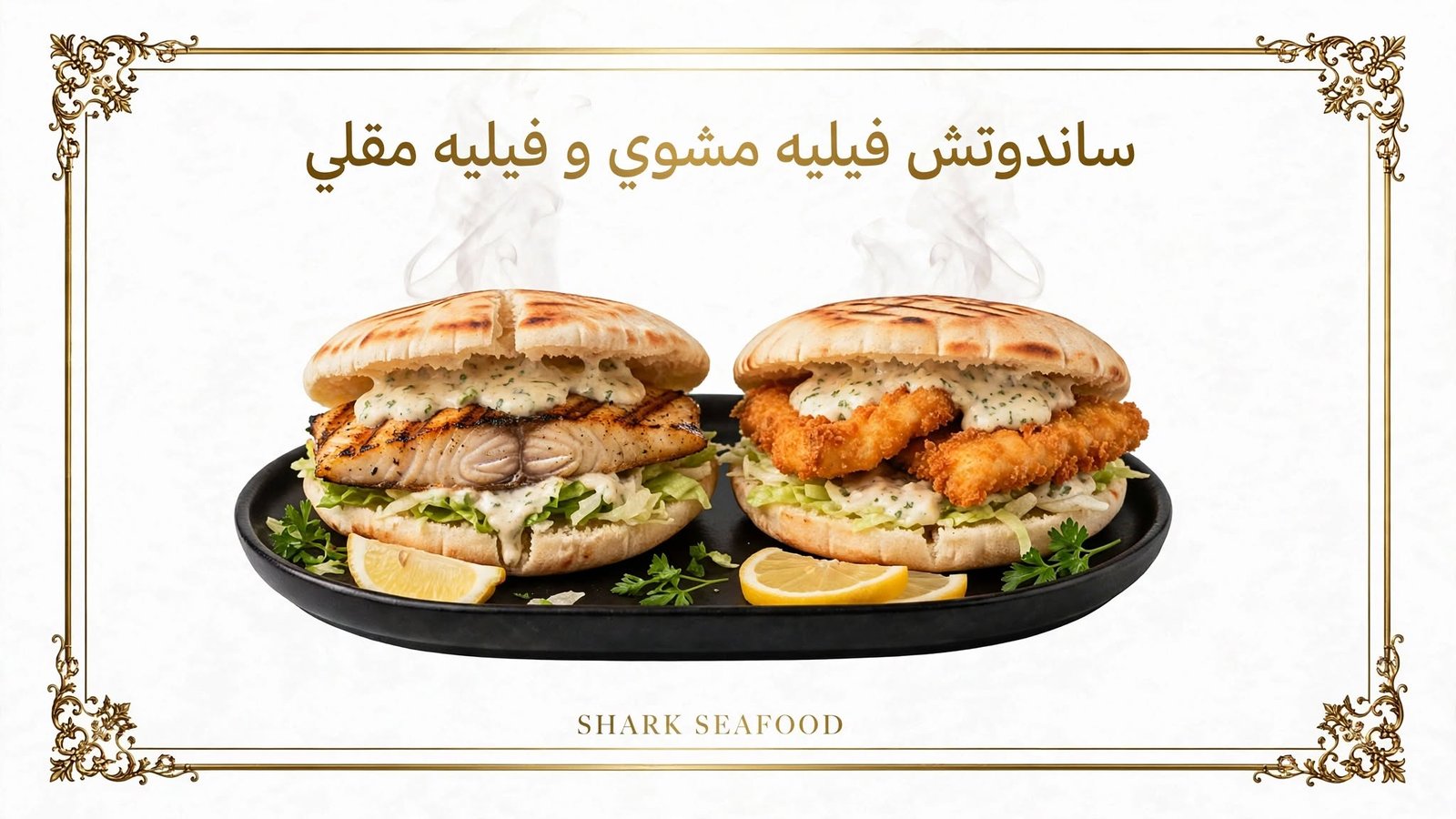 ساندوتش فيليه مشوي ومقلي